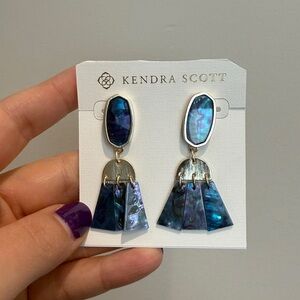 Kendra Scott Blue and Gold Earrings